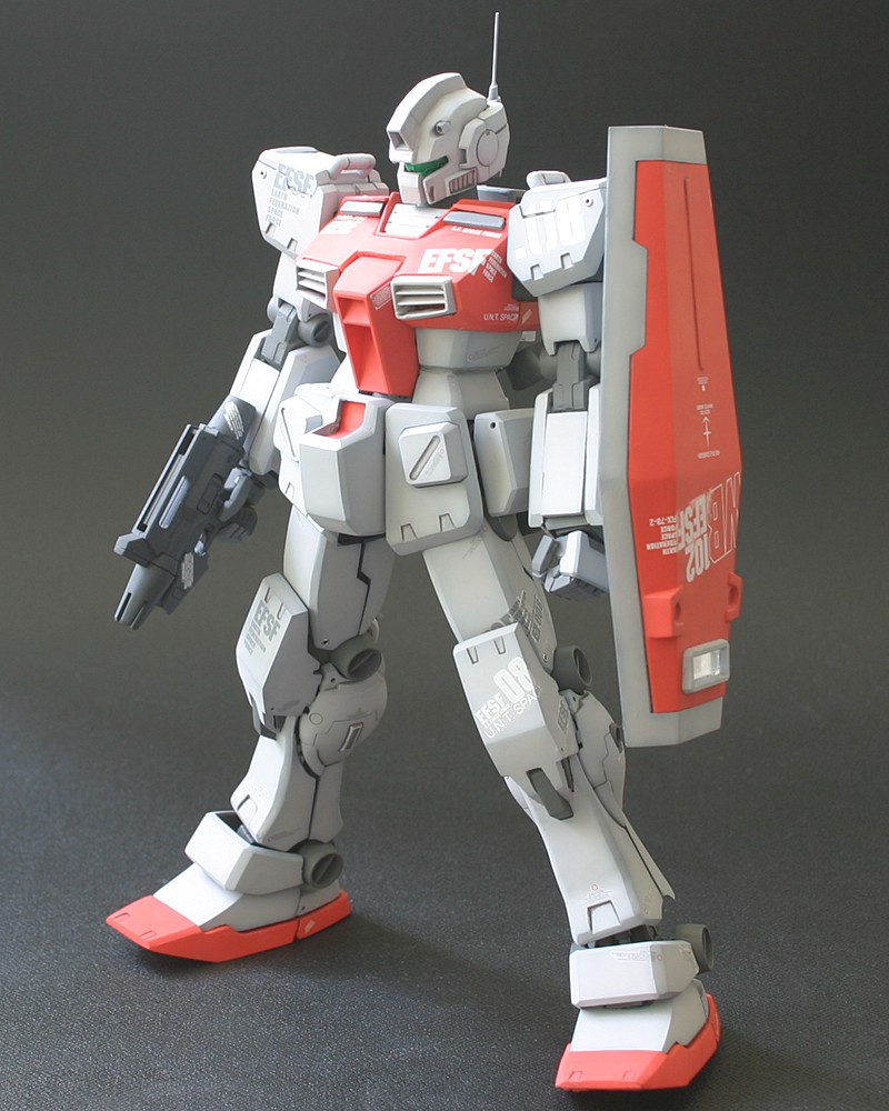 MG 1/100ジム改 スレッガー機風 改修 全塗装完成品 - おもちゃ